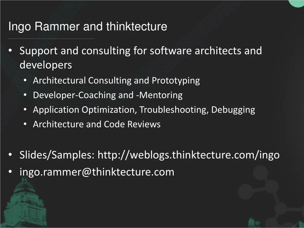 ingo rammer and thinktecture