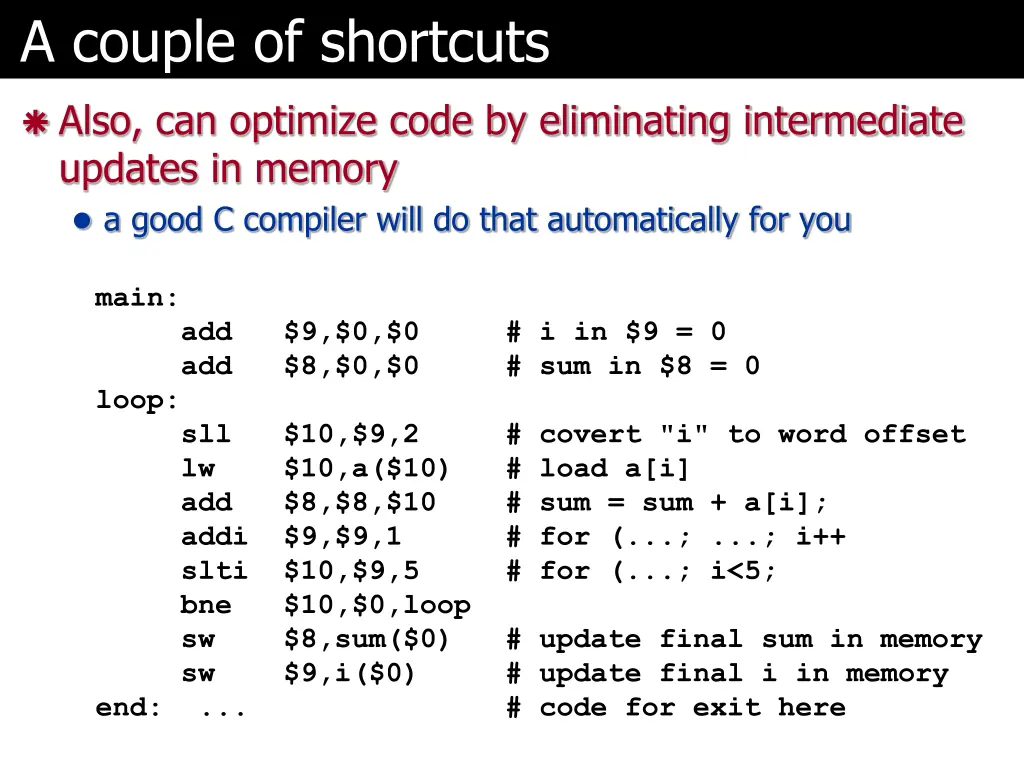 a couple of shortcuts 1
