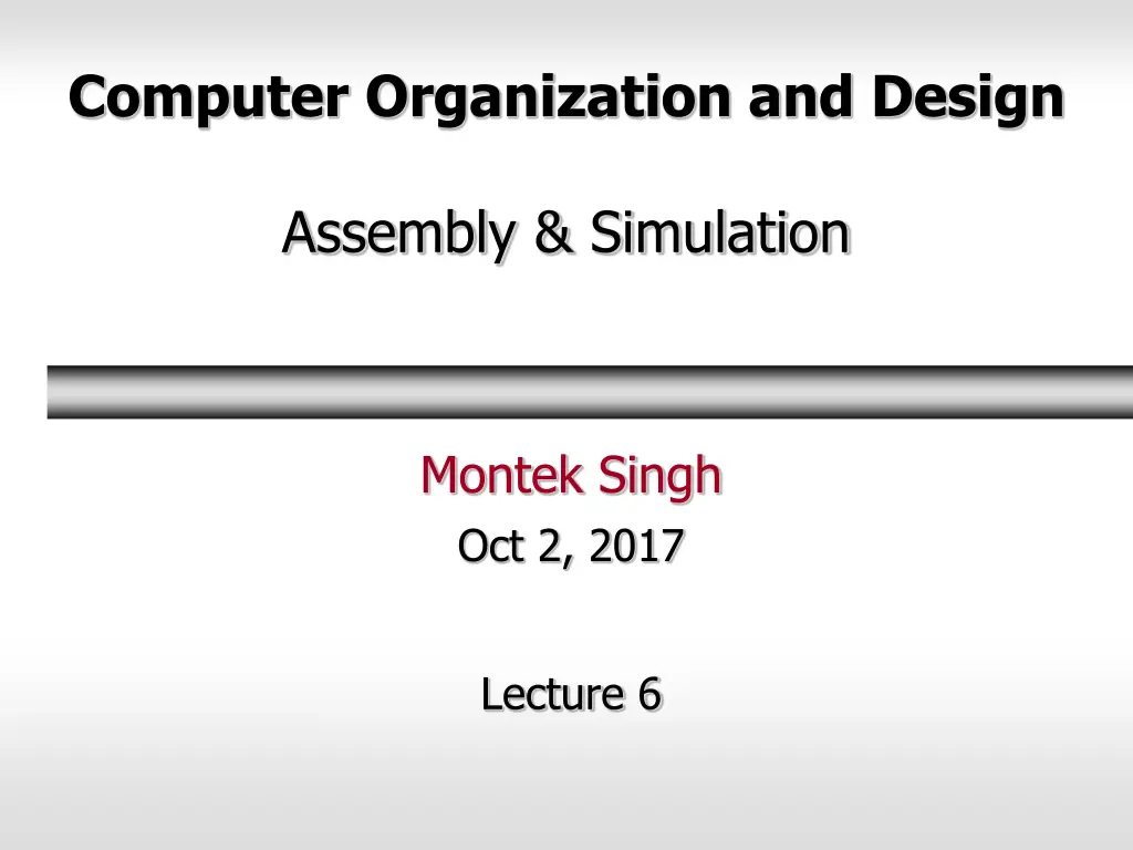 computer organization and design