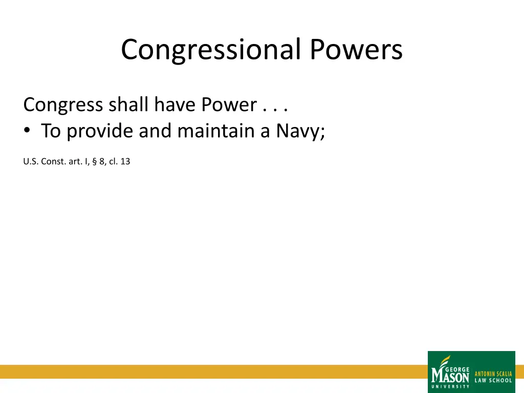 congressional powers 1