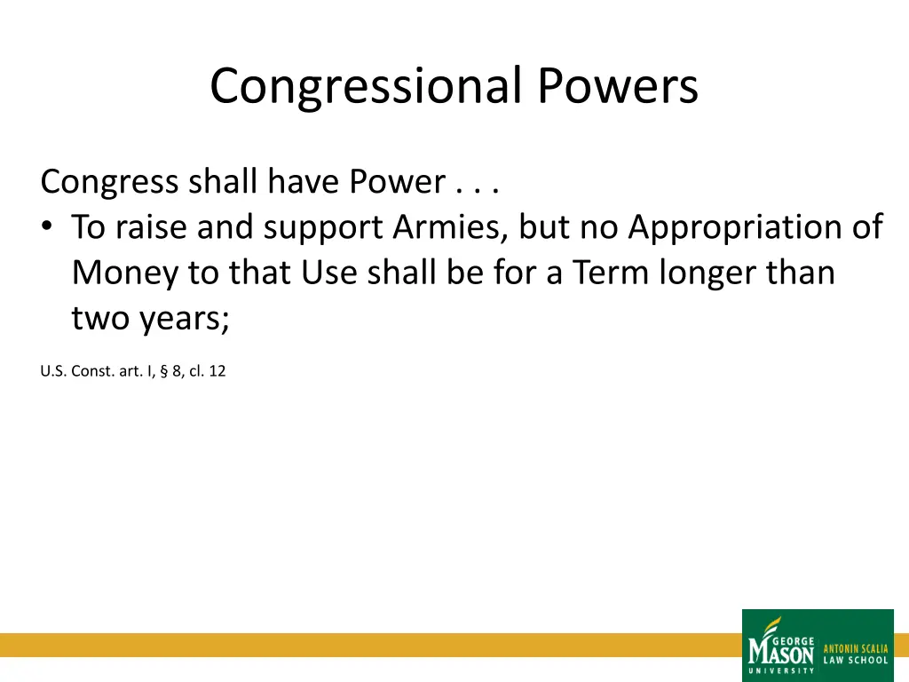 congressional powers