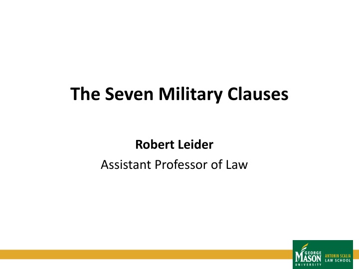 the seven military clauses