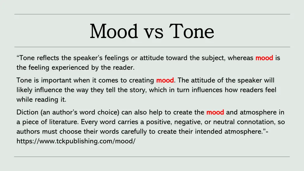 mood vs tone mood vs tone