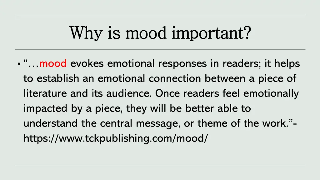 why is mood important why is mood important