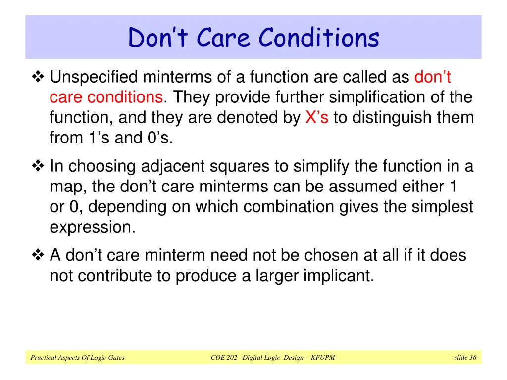 don t care conditions 1