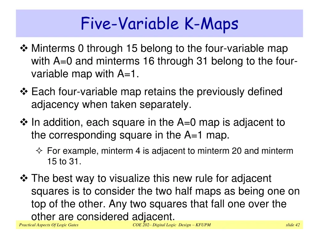 five variable k maps 1