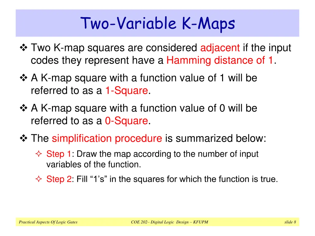 two variable k maps 2
