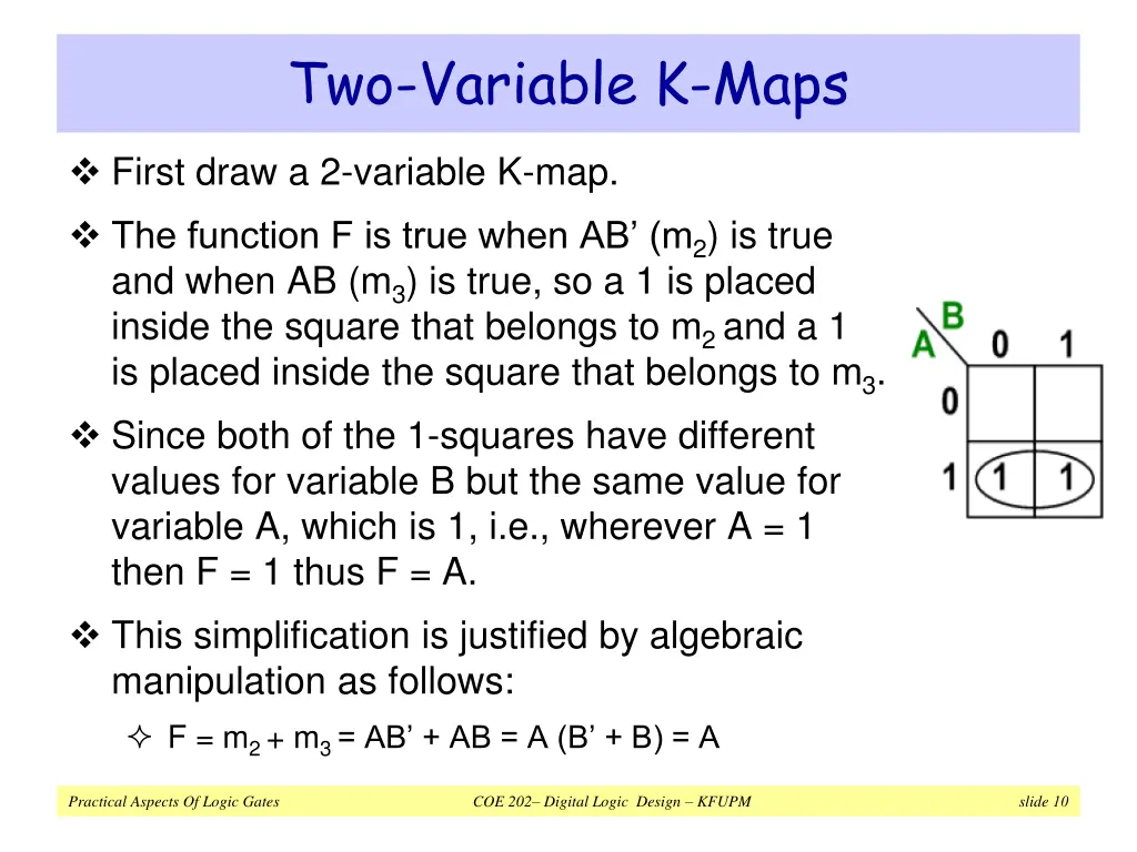 two variable k maps 4