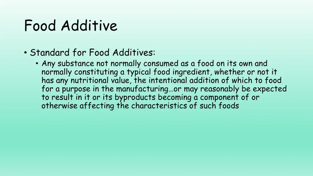 food additive