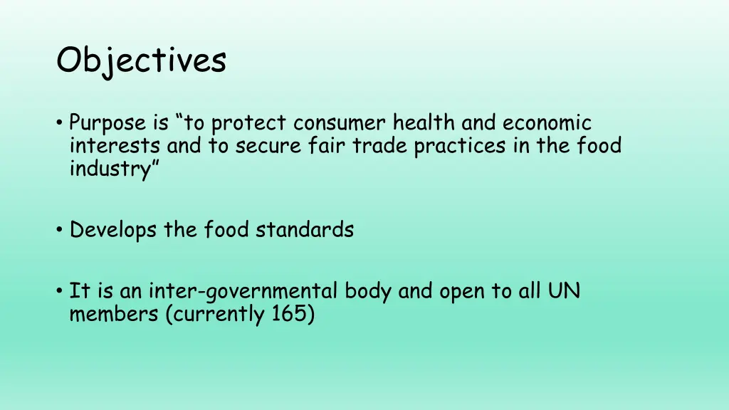 objectives