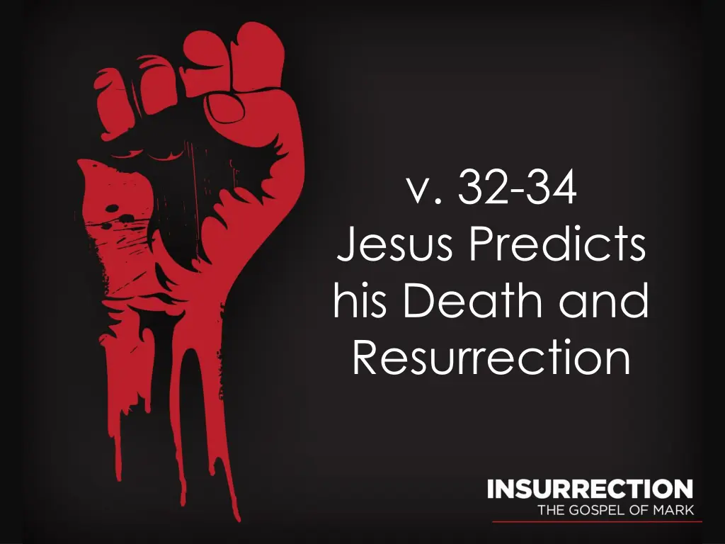 v 32 34 jesus predicts his death and resurrection