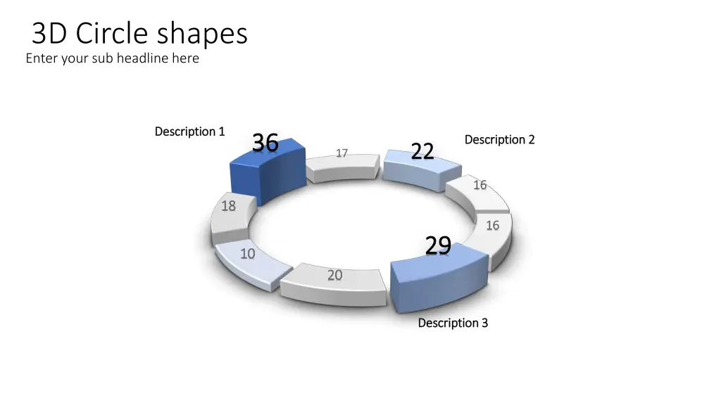 3d circle shapes enter your sub headline here 1