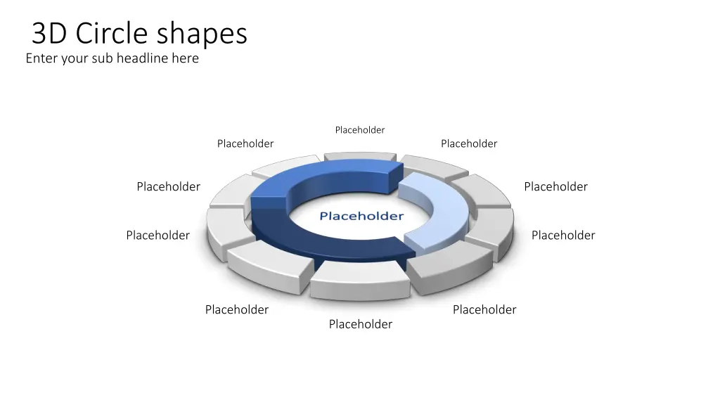 3d circle shapes enter your sub headline here