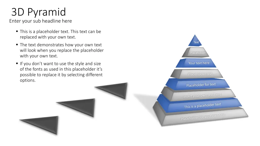 3d pyramid enter your sub headline here