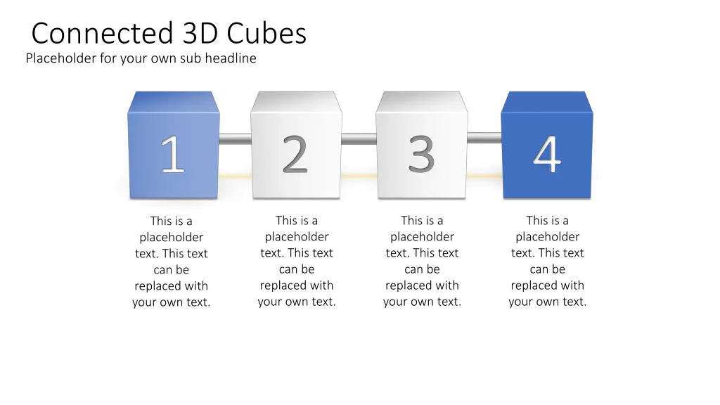 connected 3d cubes placeholder for your 1