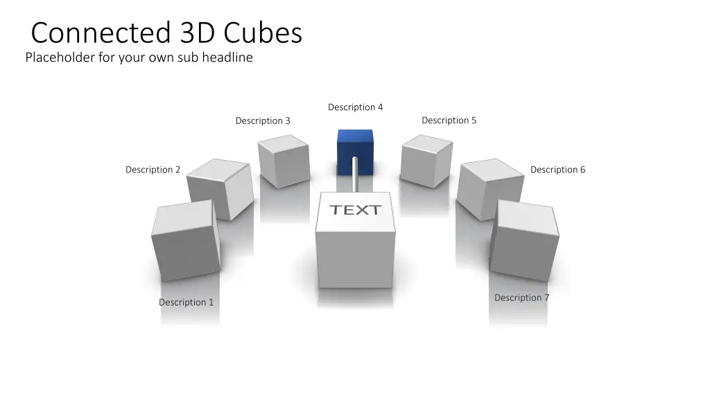 connected 3d cubes placeholder for your 2