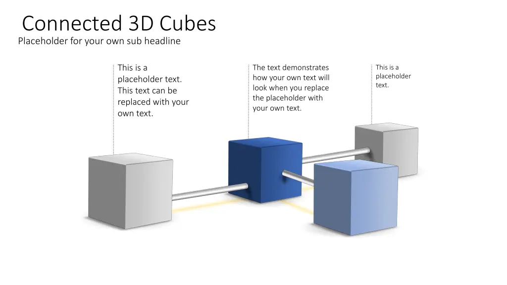 connected 3d cubes placeholder for your