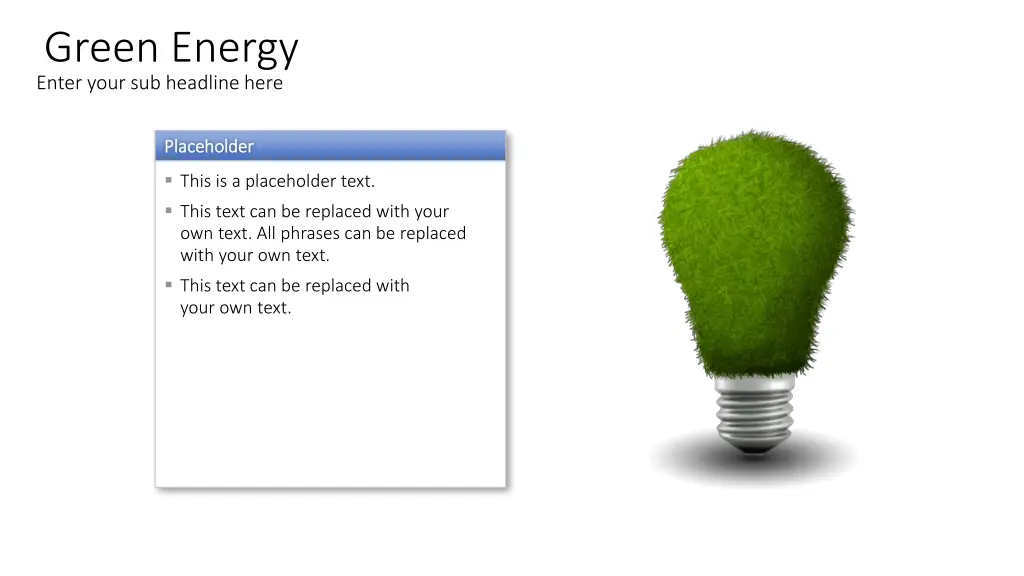 green energy enter your sub headline here