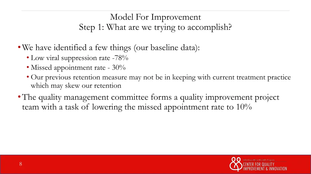 model for improvement step 1 what are we trying 3