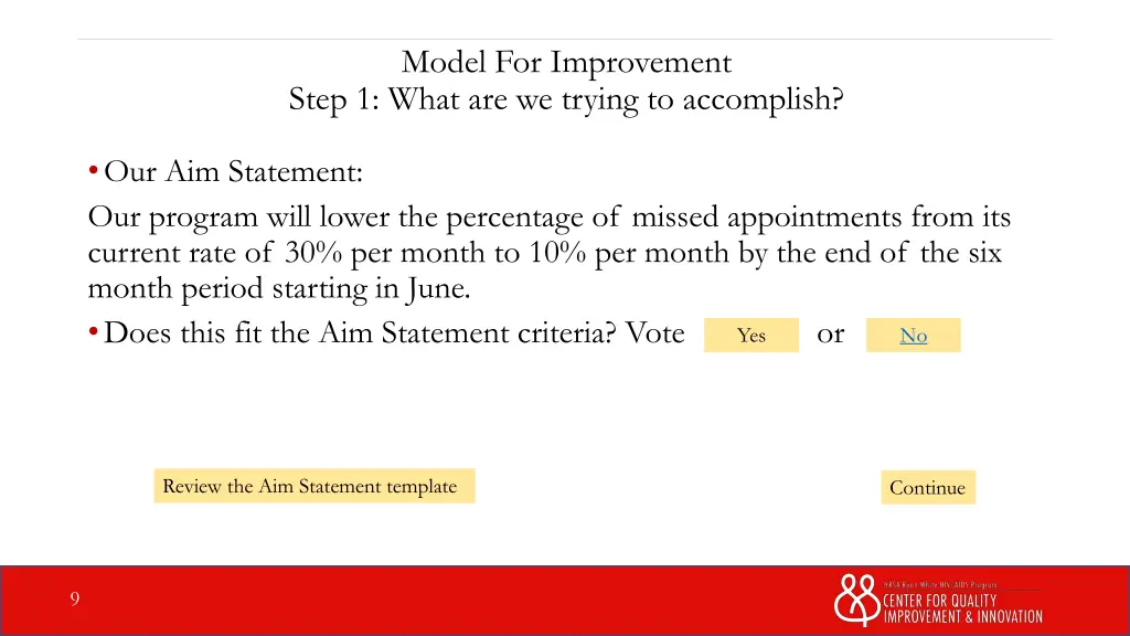 model for improvement step 1 what are we trying 4