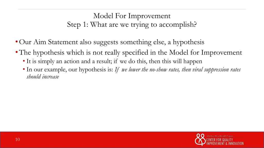 model for improvement step 1 what are we trying 5