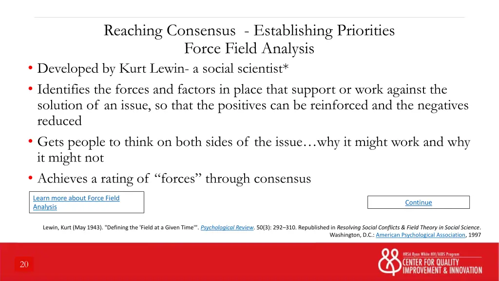 reaching consensus establishing priorities force