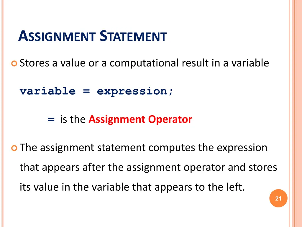 a ssignment s tatement