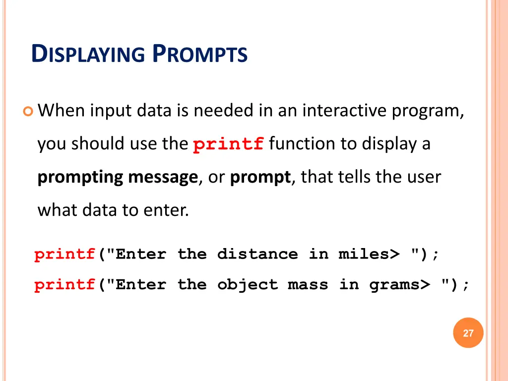 d isplaying p rompts