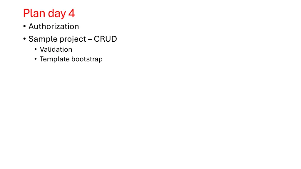 plan day 4 authorization sample project crud