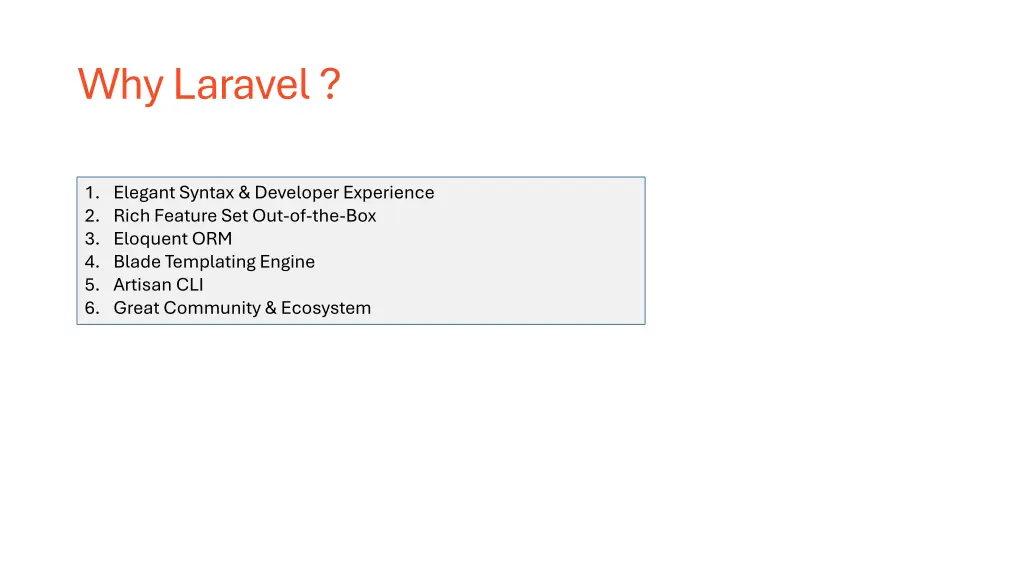 why laravel