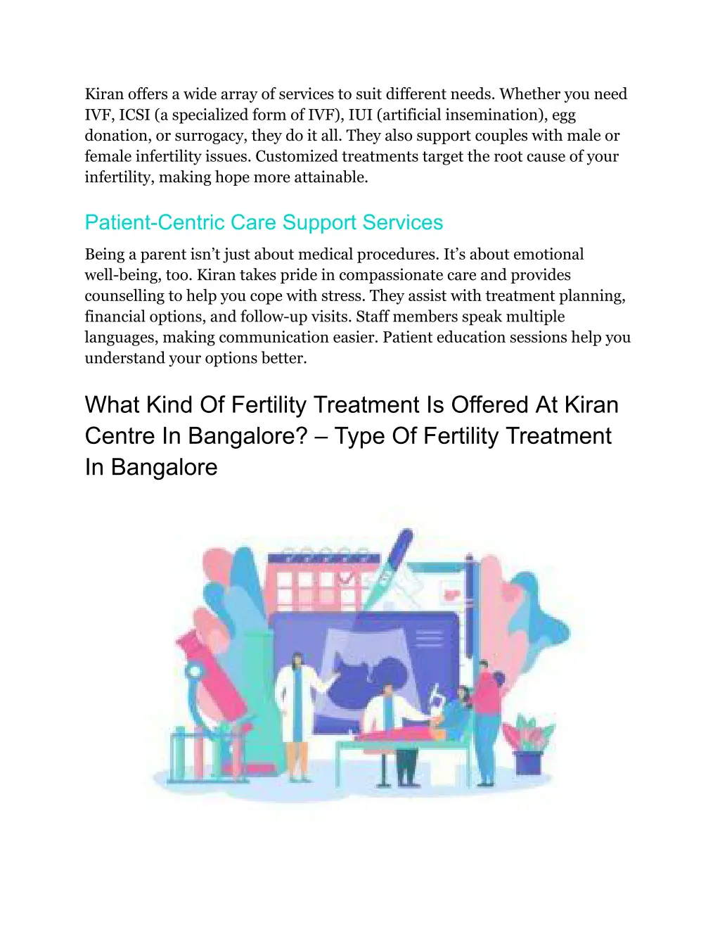 kiran offers a wide array of services to suit