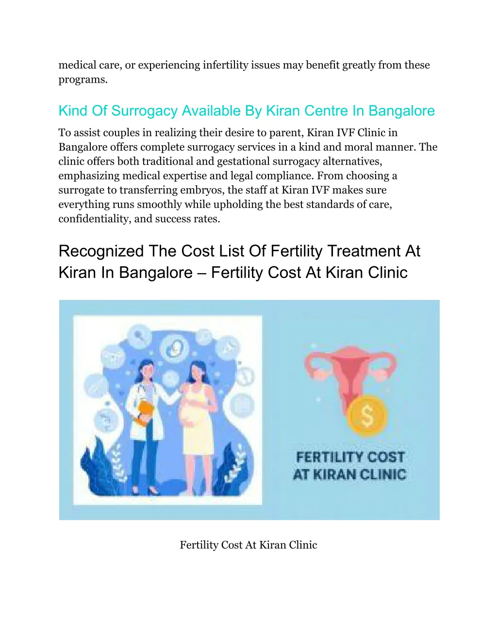 medical care or experiencing infertility issues