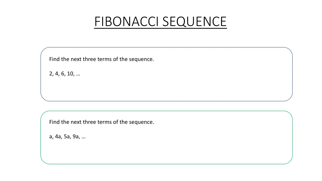 fibonacci sequence