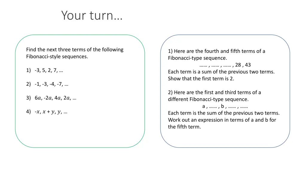 your turn 1