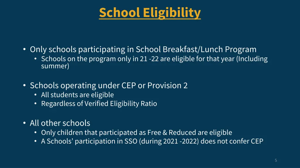 school eligibility