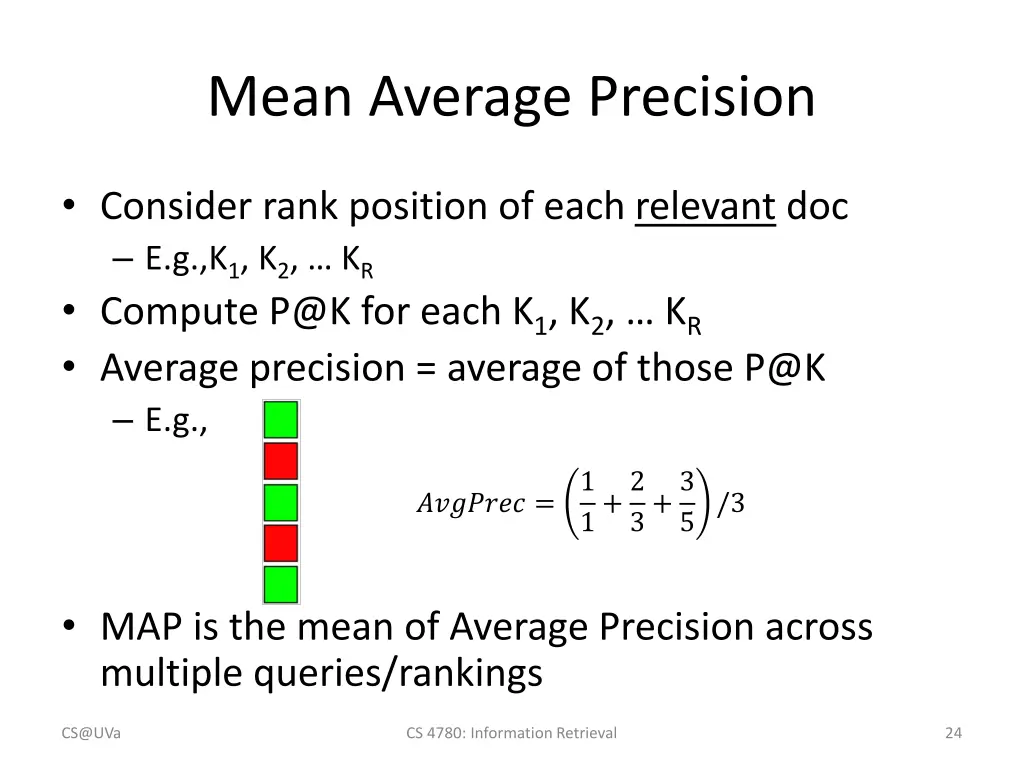 mean average precision