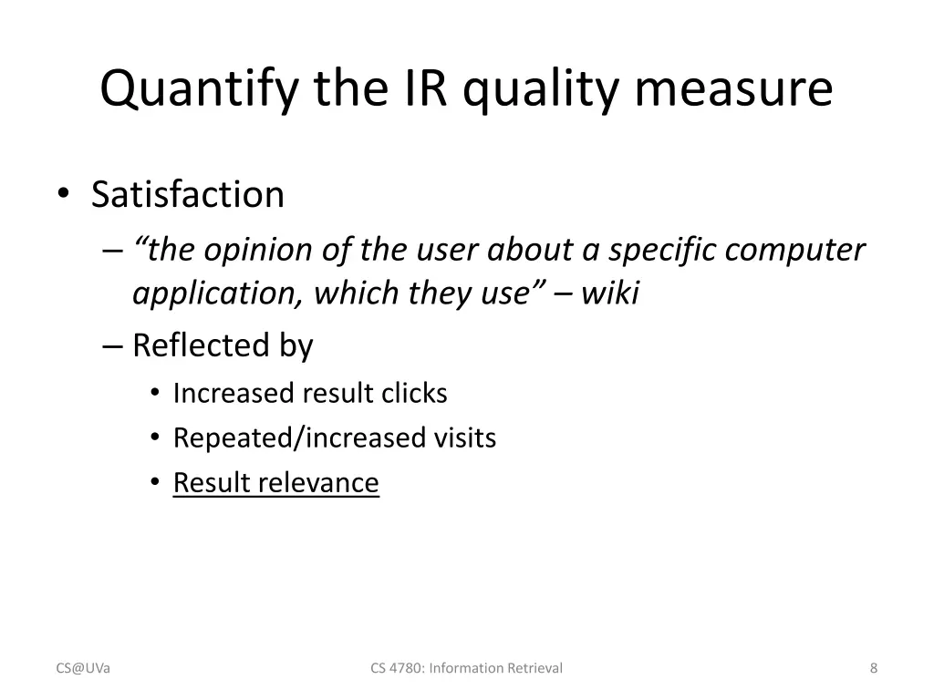 quantify the ir quality measure 1
