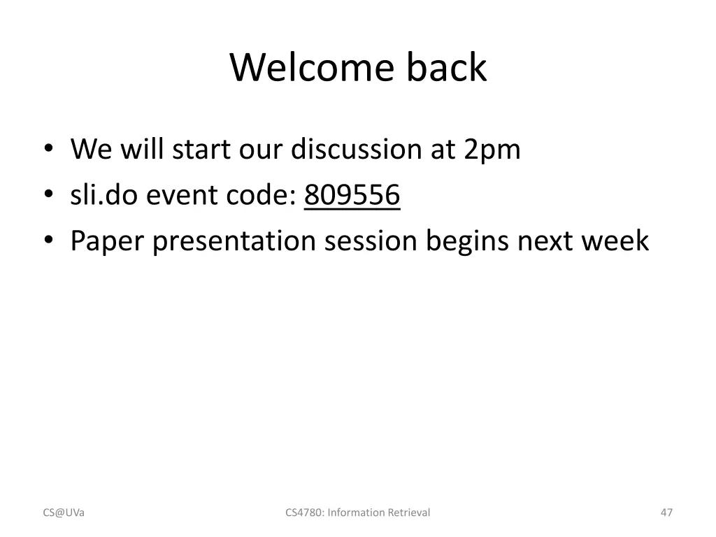 welcome back 2