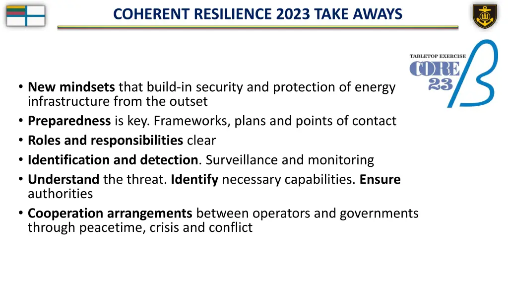 coherent resilience 2023 take aways