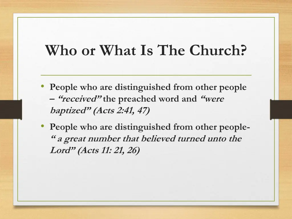 who or what is the church 1