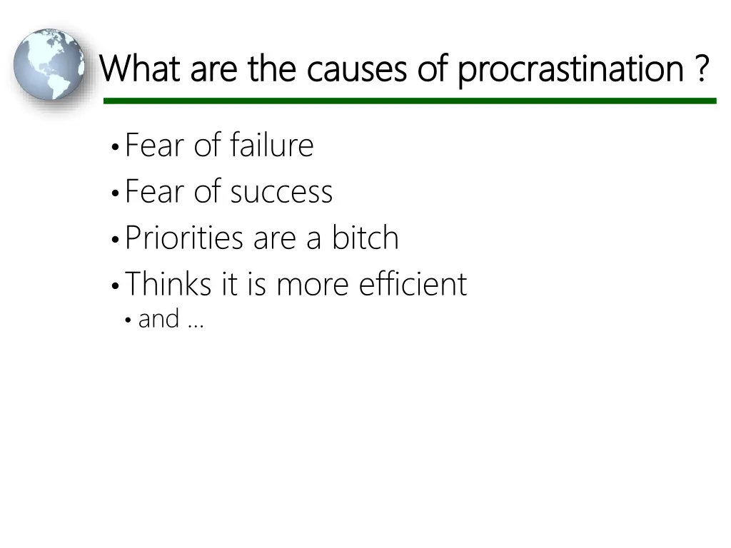what are the causes of procrastination what