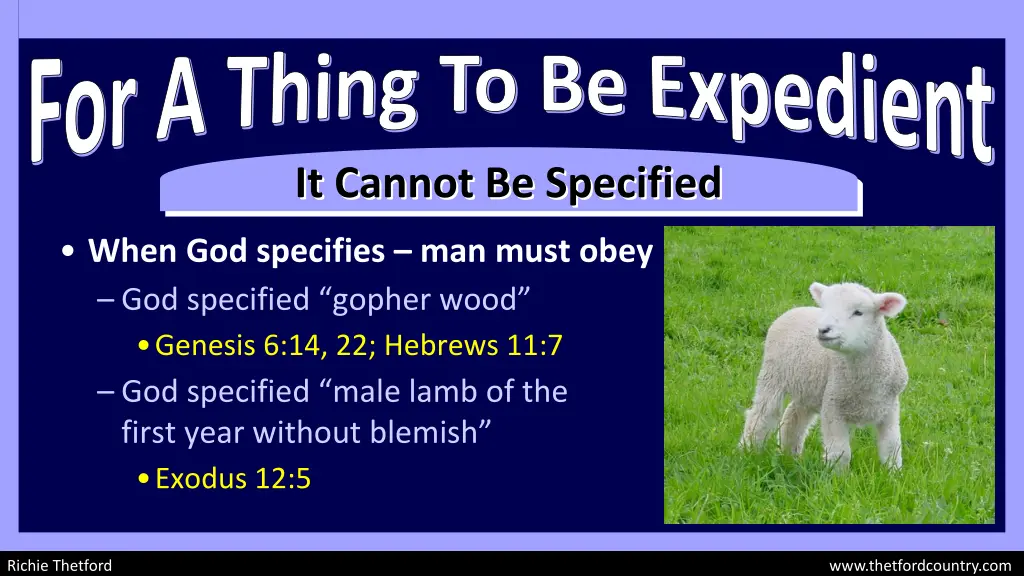 for a thing to be expedient 2