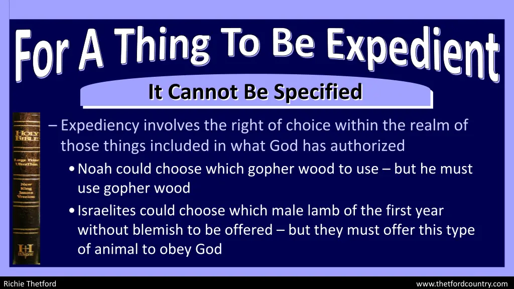 for a thing to be expedient 3