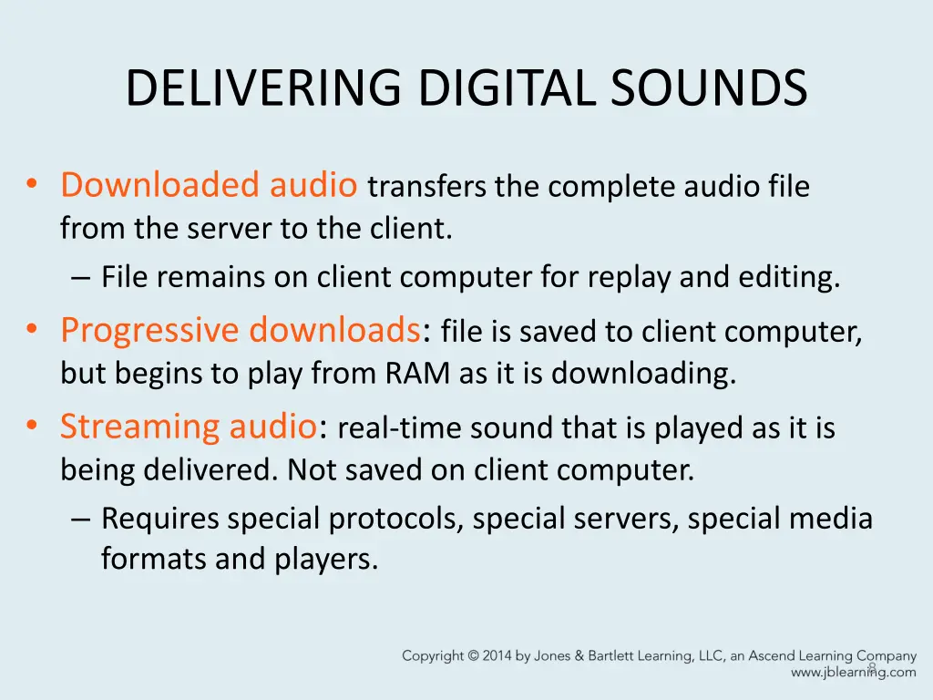 delivering digital sounds