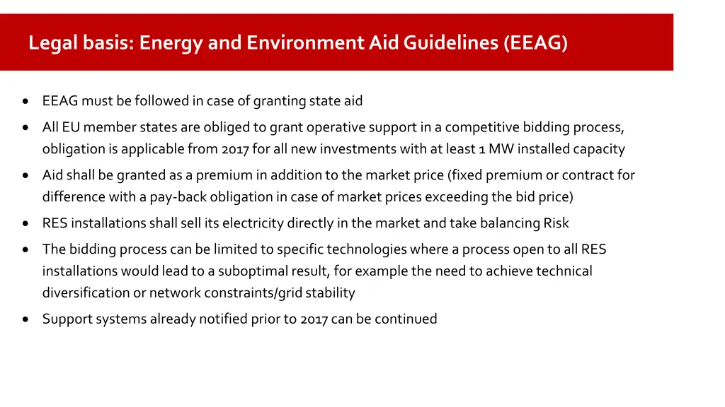 legal basis energy and environment aid guidelines