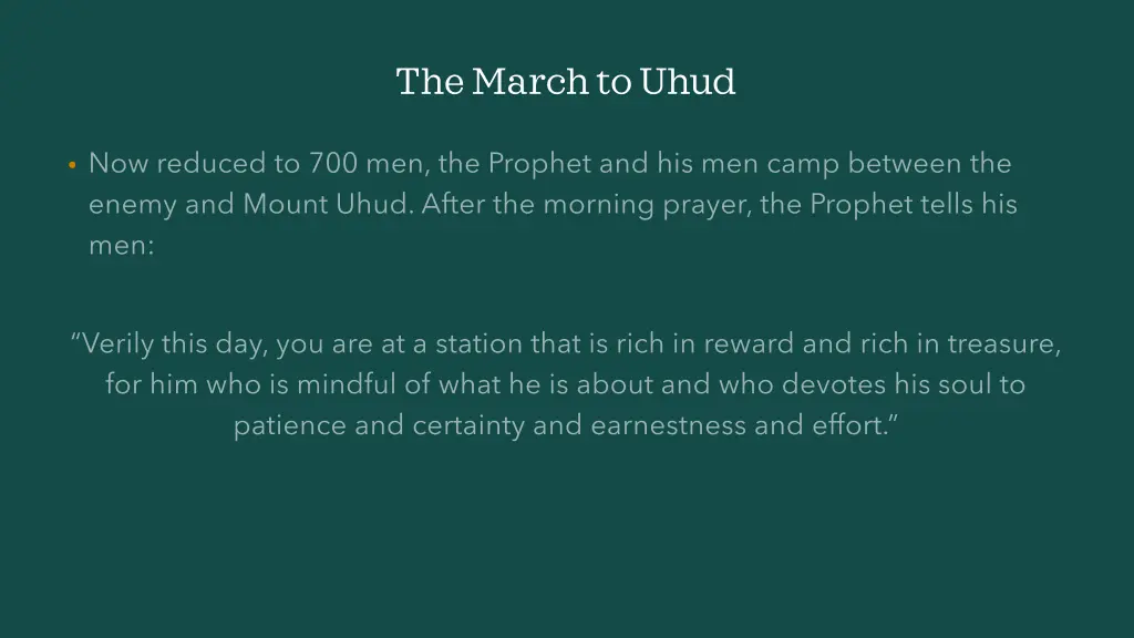 the march to uhud 13