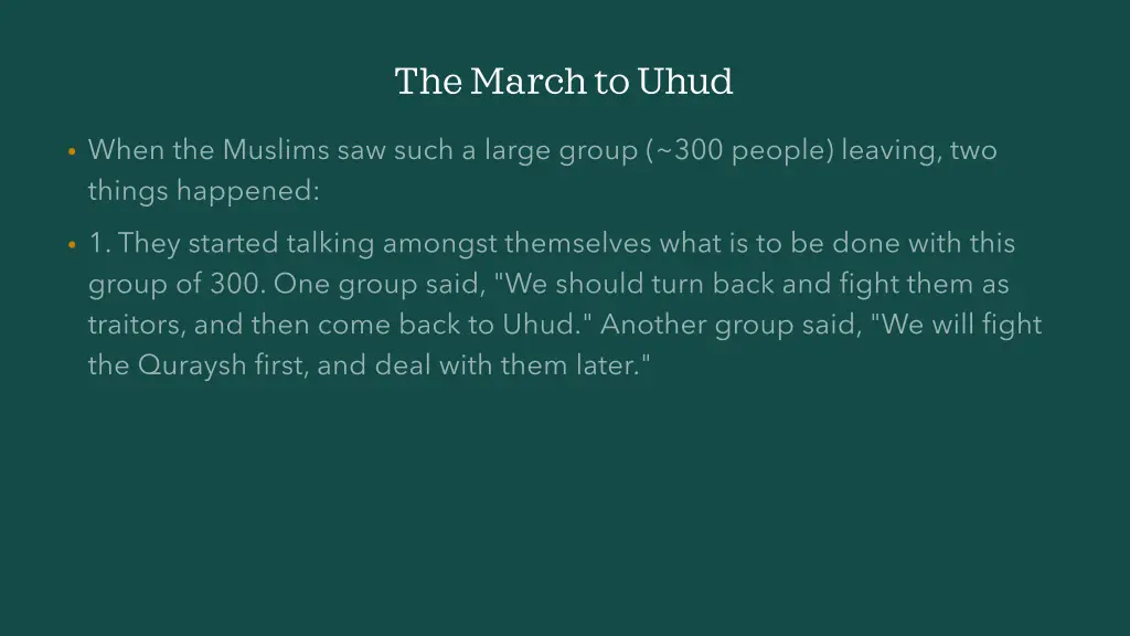 the march to uhud 9