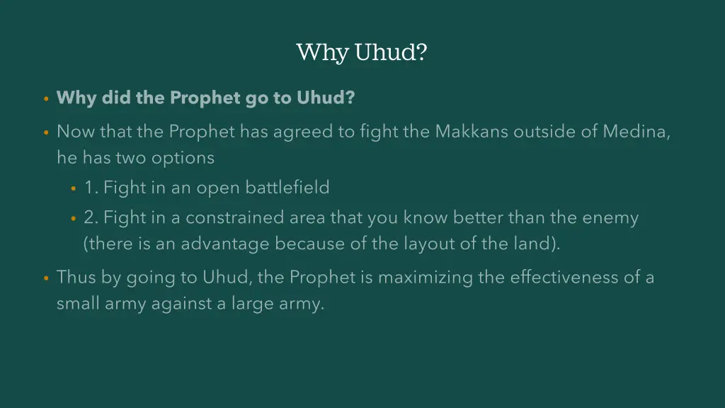 why uhud