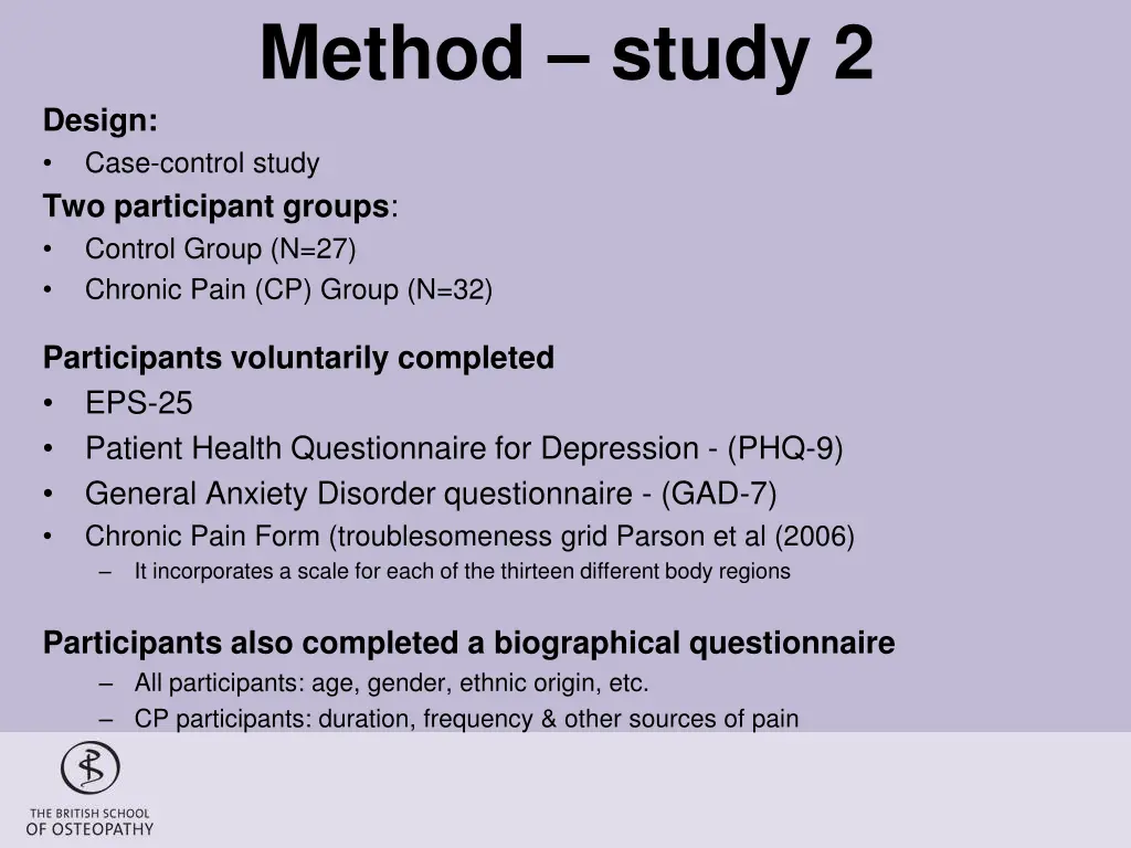 method study 2