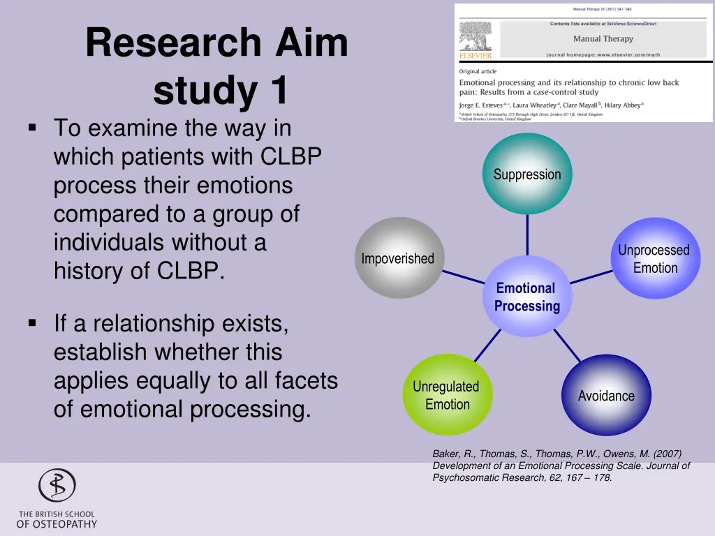 research aim study 1 to examine the way in which